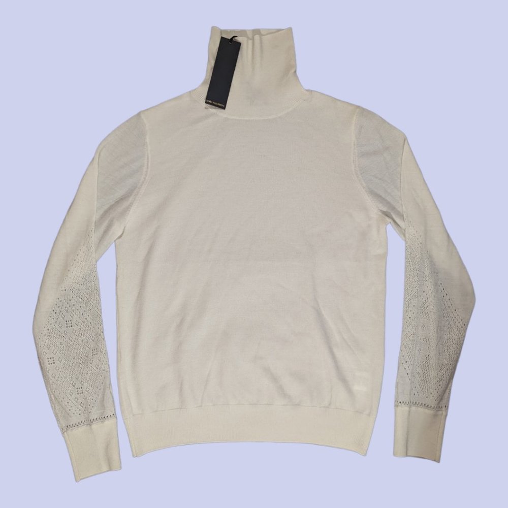 Kobi Halperin | NWT Women's Merino Wool Mock Neck Bernie Sweater Cream Large